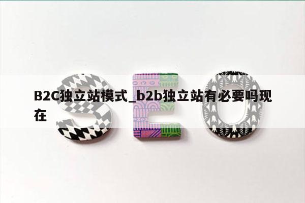 B2C独立站模式_b2b独立站有必要吗现在