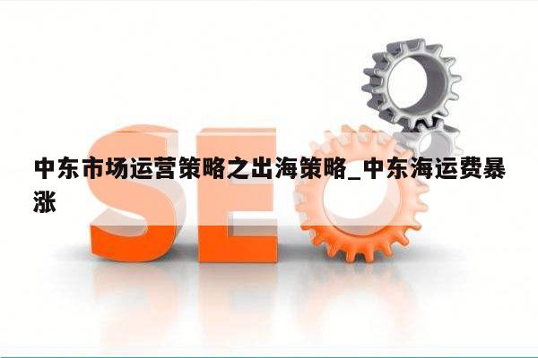 中东市场运营策略之出海策略_中东海运费暴涨