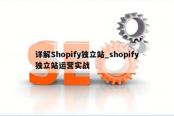 详解Shopify独立站_shopify独立站运营实战