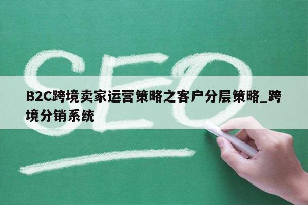 B2C跨境卖家运营策略之客户分层策略_跨境分销系统