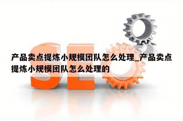 产品卖点提炼小规模团队怎么处理_产品卖点提炼小规模团队怎么处理的