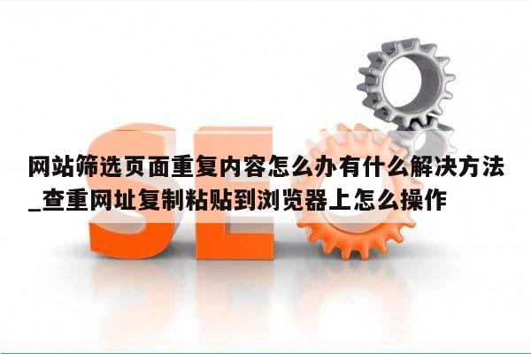 网站筛选页面重复内容怎么办有什么解决方法_查重网址复制粘贴到浏览器上怎么操作