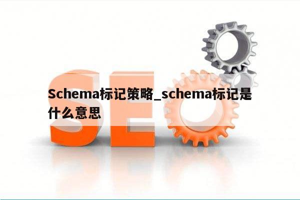 Schema标记策略_schema标记是什么意思