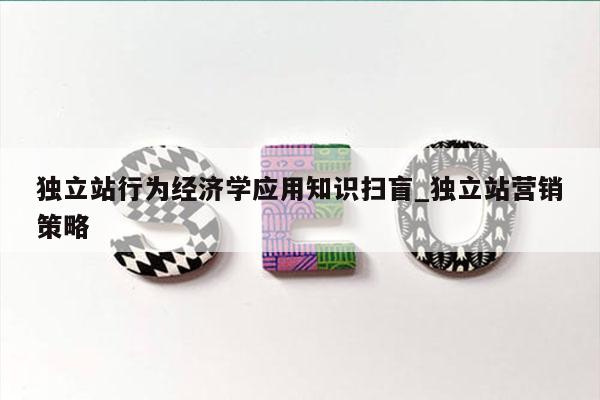 独立站行为经济学应用知识扫盲_独立站营销策略