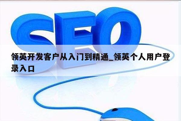 领英开发客户从入门到精通_领英个人用户登录入口