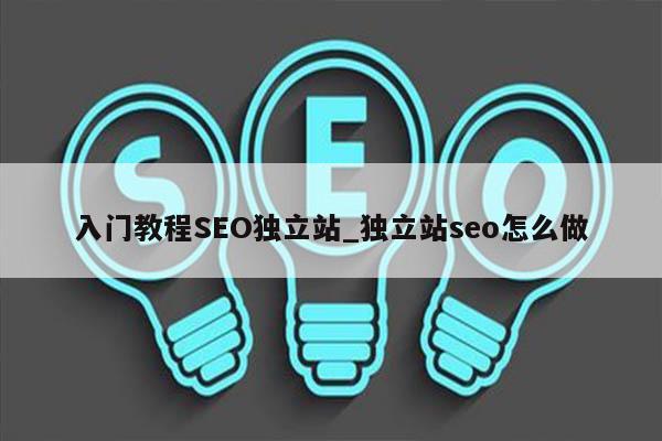 入门教程SEO独立站_独立站seo怎么做