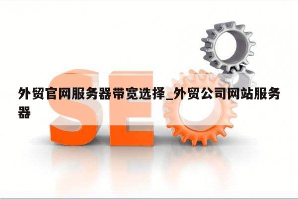 外贸官网服务器带宽选择_外贸公司网站服务器