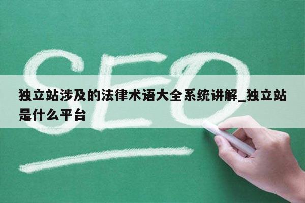 独立站涉及的法律术语大全系统讲解_独立站是什么平台