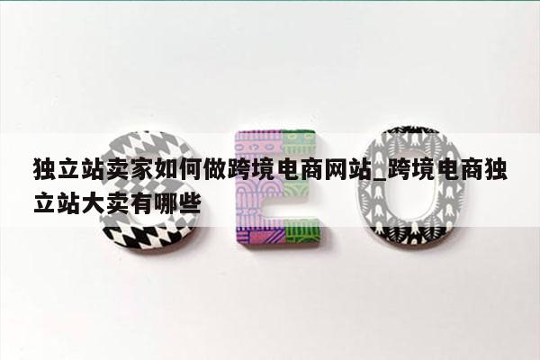独立站卖家如何做跨境电商网站_跨境电商独立站大卖有哪些