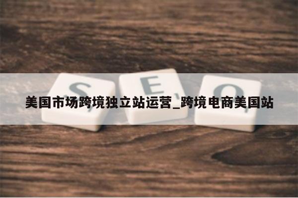 美国市场跨境独立站运营_跨境电商美国站
