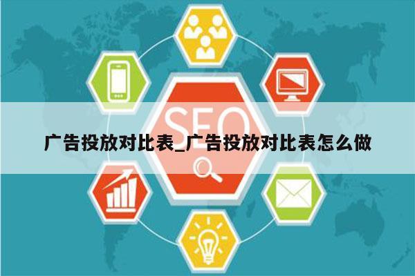 广告投放对比表_广告投放对比表怎么做