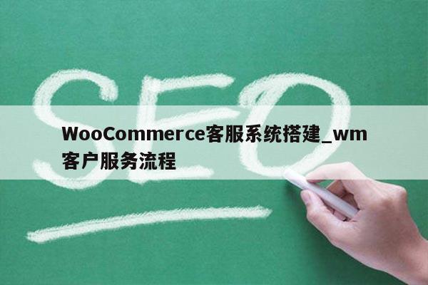 WooCommerce客服系统搭建_wm客户服务流程