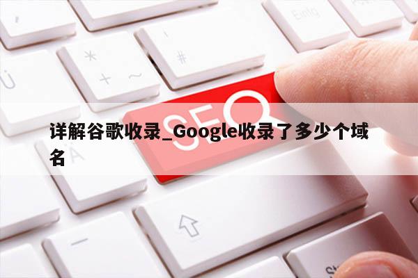 详解谷歌收录_Google收录了多少个域名