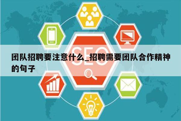 团队招聘要注意什么_招聘需要团队合作精神的句子