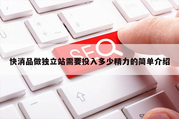 快消品做独立站需要投入多少精力的简单介绍