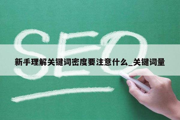新手理解关键词密度要注意什么_关键词量