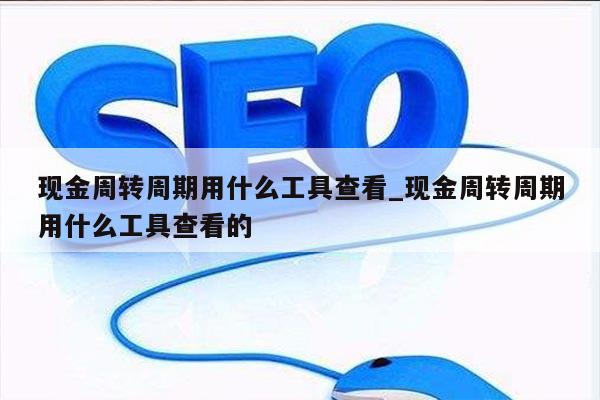 现金周转周期用什么工具查看_现金周转周期用什么工具查看的