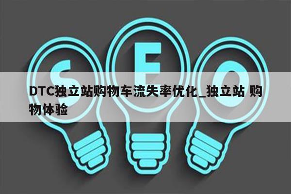 DTC独立站购物车流失率优化_独立站 购物体验