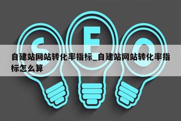 自建站网站转化率指标_自建站网站转化率指标怎么算