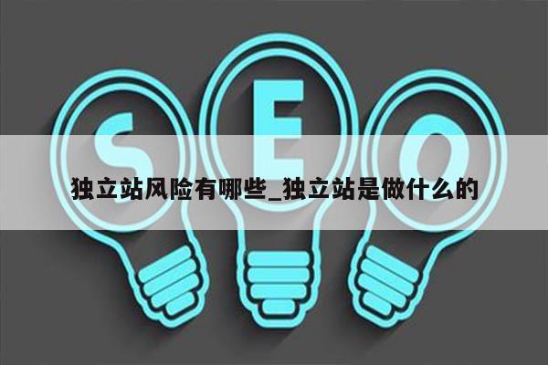 独立站风险有哪些_独立站是做什么的