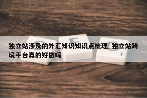 独立站涉及的外汇知识知识点梳理_独立站跨境平台真的好做吗