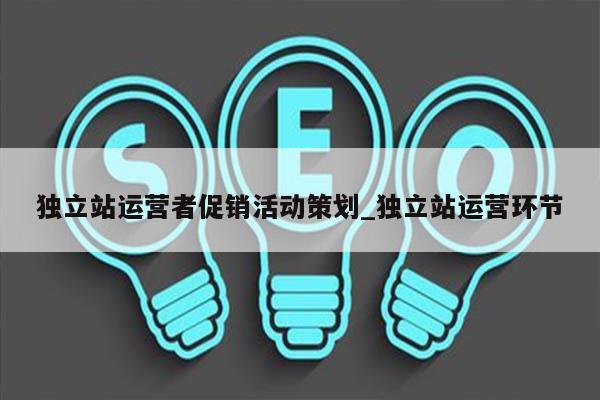 独立站运营者促销活动策划_独立站运营环节