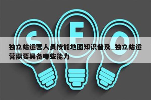 独立站运营人员技能地图知识普及_独立站运营需要具备哪些能力