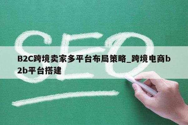 B2C跨境卖家多平台布局策略_跨境电商b2b平台搭建