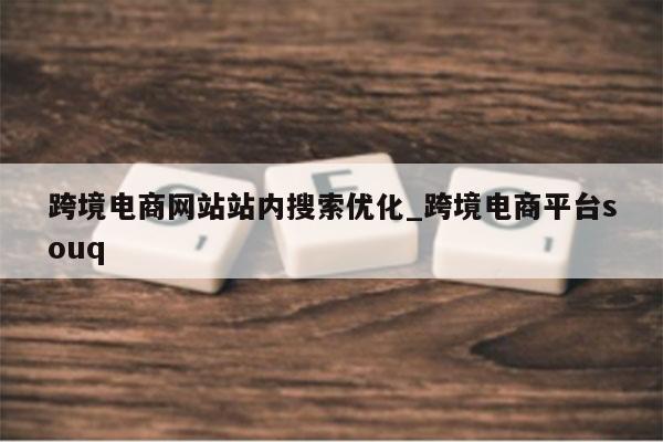 跨境电商网站站内搜索优化_跨境电商平台souq