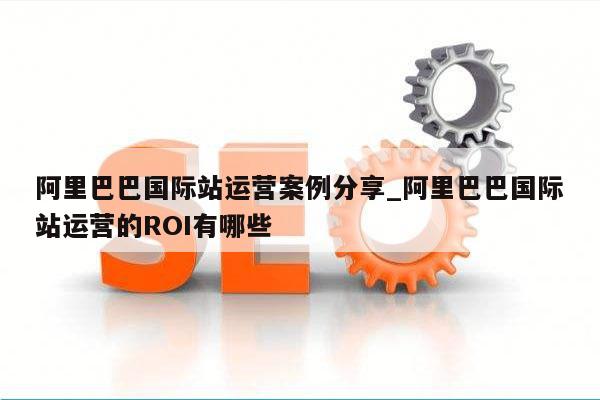 阿里巴巴国际站运营案例分享_阿里巴巴国际站运营的ROI有哪些