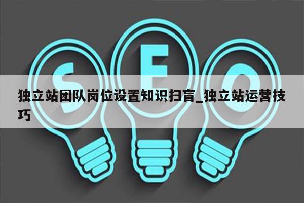 独立站团队岗位设置知识扫盲_独立站运营技巧