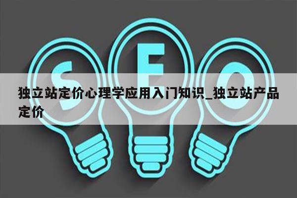 独立站定价心理学应用入门知识_独立站产品定价