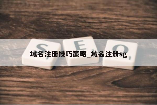 域名注册技巧策略_域名注册sg