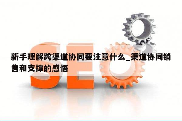 新手理解跨渠道协同要注意什么_渠道协同销售和支撑的感悟